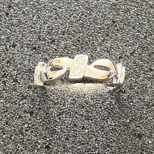 Silver white gemstone Camille Lucy size 8.5 ring